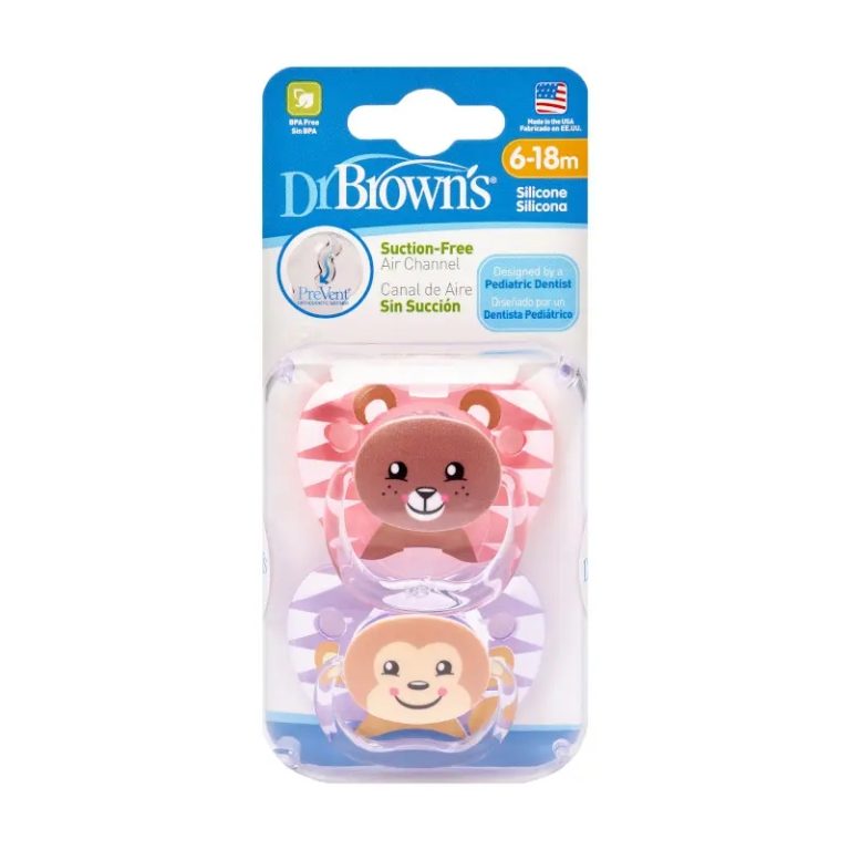 Chupete Etapa 2 * 6-18M 2UN Dr. Brown's, Azul y Rosado
