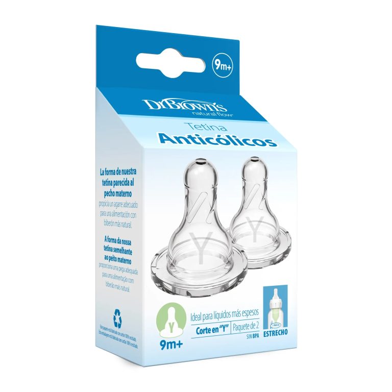 Tetina Estándar Options+ 9M+ Corte "Y" 2UN (Líquidos más espesos) Dr. Brown's