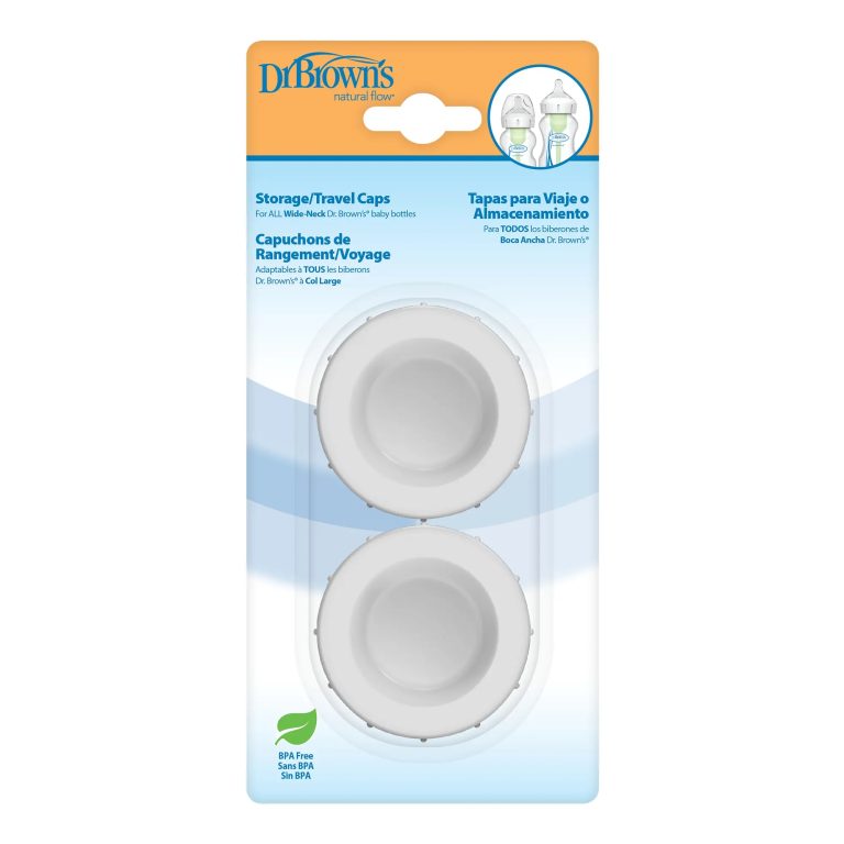 Tapas de Viaje para Mamaderas Boca Ancha (2UN) Dr. Brown's