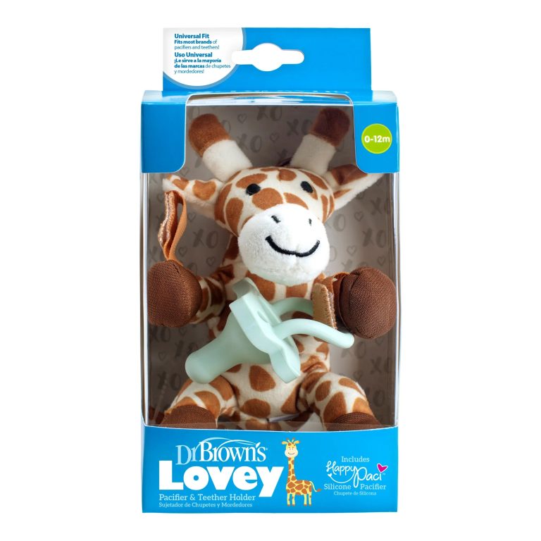 Peluche Sujeta-chupetes Jirafa Dr. Brown's (incluye chupete 1 pieza celeste)