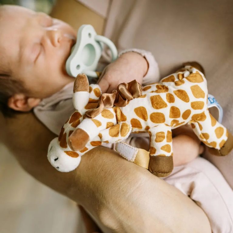 Peluche Sujeta-chupetes Jirafa Dr. Brown's (incluye chupete 1 pieza celeste)