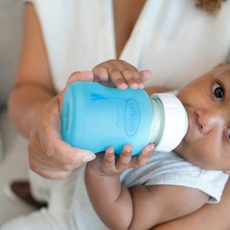 Funda Protección Mamadera Vidrio 270ml Dr. Brown's, Rosado y Azul