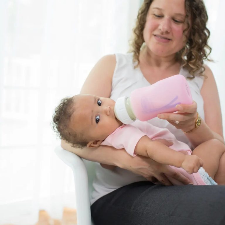 Funda Protección Mamadera Vidrio 270ml Dr. Brown's, Rosado y Azul