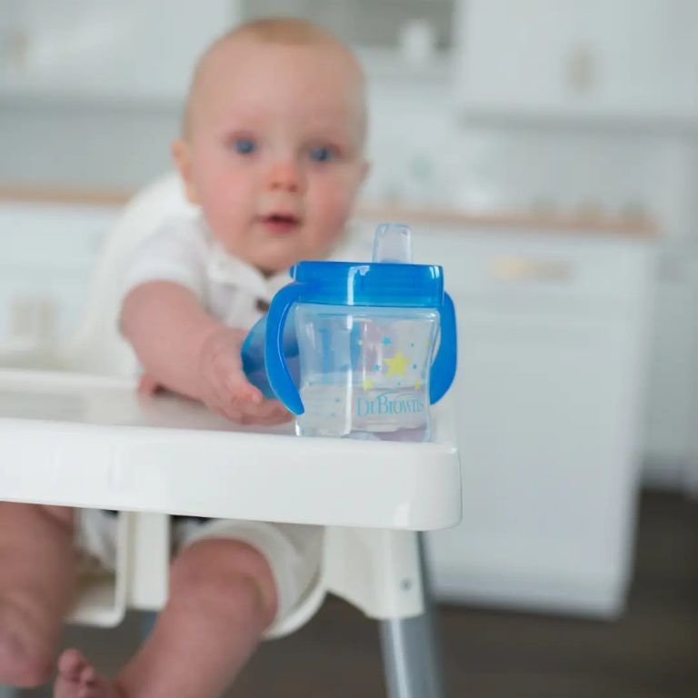 Vaso Boquilla Blanda 180ml 6M+ Dr. Brown's, Azul y Rosado