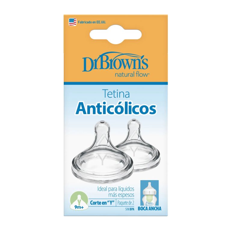 Tetina Boca Ancha Options+ 9M+ Corte "Y" 2UN (Líquidos más espesos) Dr. Brown's