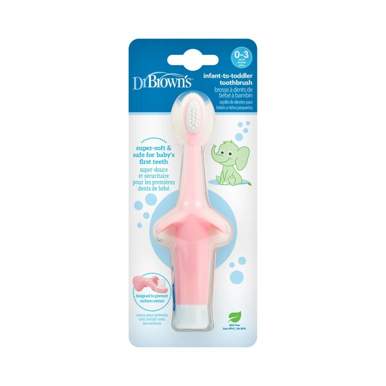 Cepillo de Dientes para Bebés y Niños Pequeños 0-3 años Elefante rosado Dr.Brown's