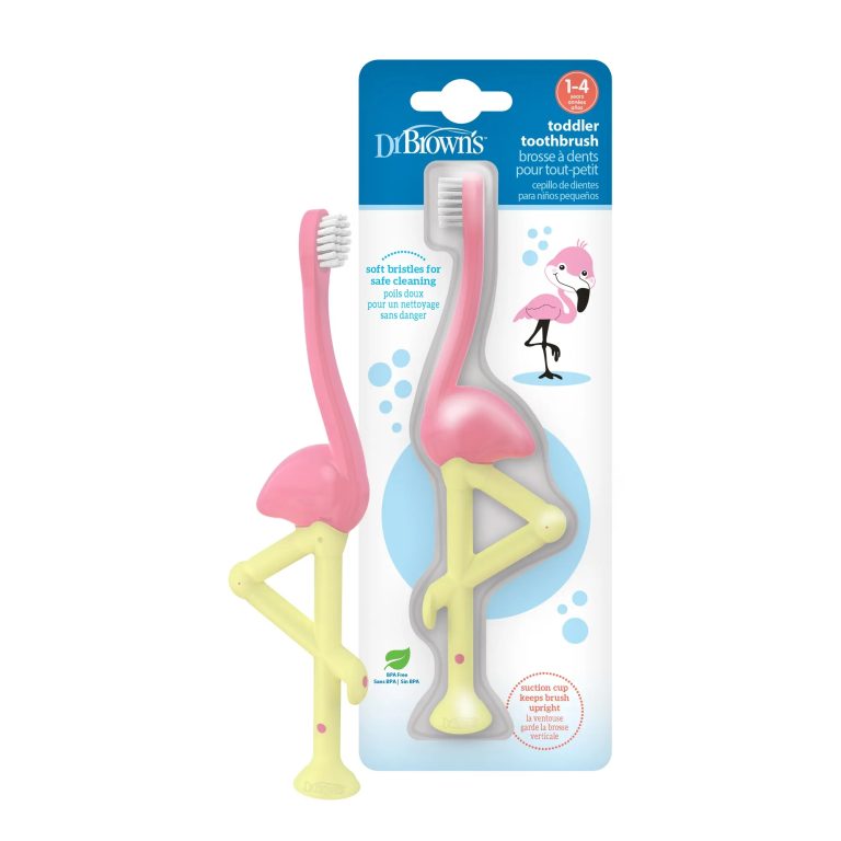 Cepillo de Dientes para Bebés y Niños Pequeños 1-4 años Flamenco rosado Dr. Brown's