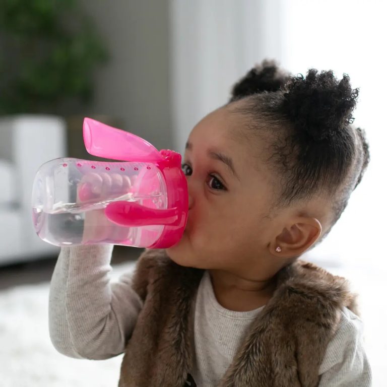 Vaso con asas y boquilla blanda 270ml 9M+ Dr. Brown's, Azul y Rosado