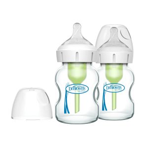 Pack 2 Mamaderas Boca Ancha Options+ Vidrio 150ml Dr. Brown's