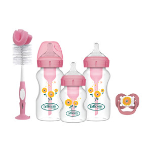 Set Regalo Boca Ancha Options+ Dr. Brown's, Azul y Rosado