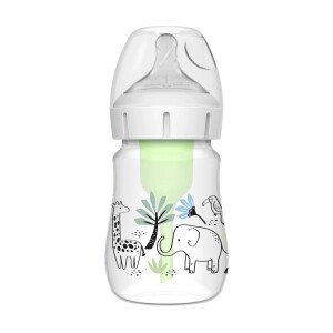 Mamadera Boca Ancha Options+ 150ml, Elefante & Jirafa en la Jungla Dr. Brown's