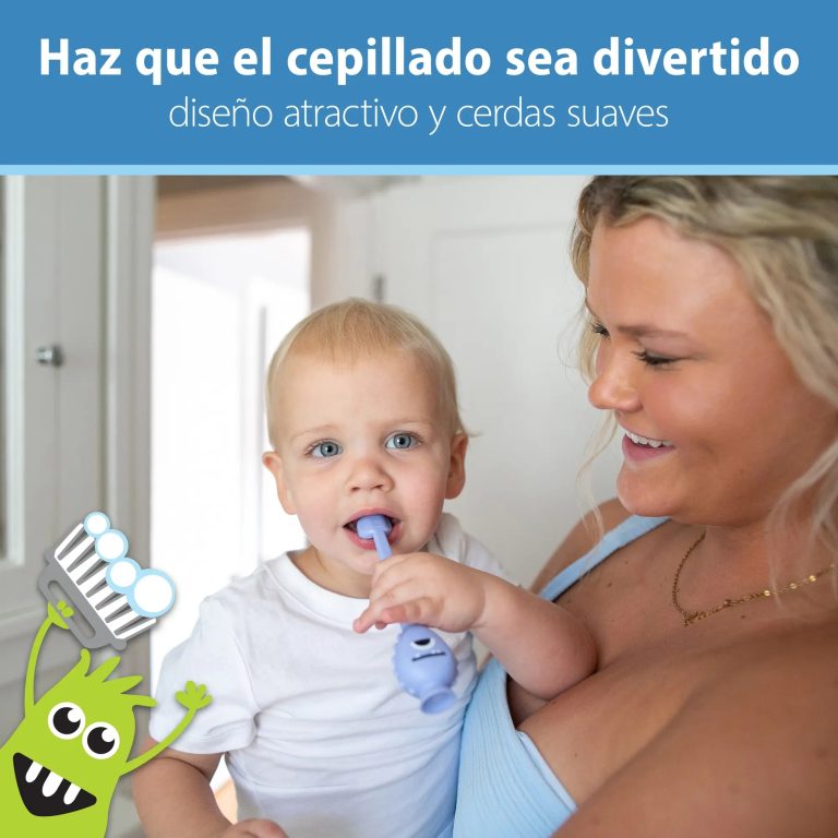 Cepillo de Dientes Bebés y Niños Pequeños 1-4 años, Monster, Morado Dr. Brown's