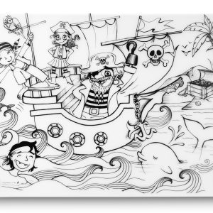 Tapete Reutilizable para Colorear Piratas (+3 Años) Funnt Mat
