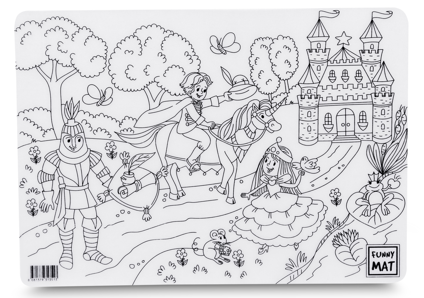 Pack 2 Tapetes Reutilizables para Colorear Princesa y Patio de Juegos, con 6 Lápices (+3 Años) Funny Mat - Imagen 3