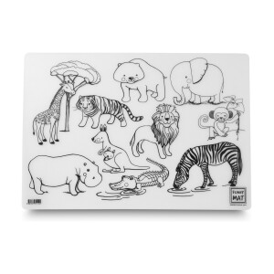 Tapete Reutilizable para Colorear Animales Salvajes (+3 Años) Funny Mat