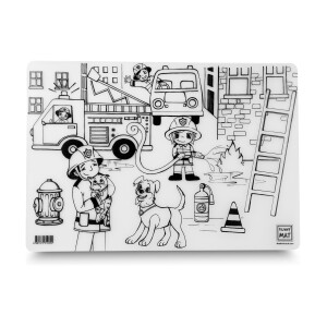 Tapete Reutilizable para Colorear Bomberos (+3 Años) Funny Mat
