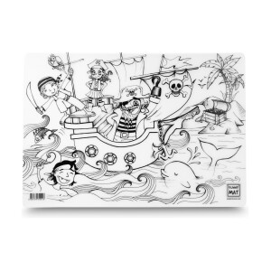 Tapete Reutilizable para Colorear Piratas (+3 Años) Funny Mat