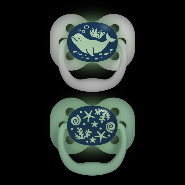 Chupete Advantage Noche, Océano Azul 0-6M, 2UN  Dr. Brown's