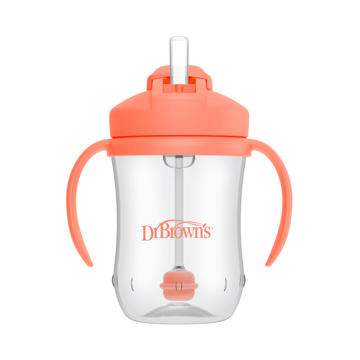 1er Vaso con asas y pajita 270ml 6M+ Dr. Brown's (Colores Modernos)