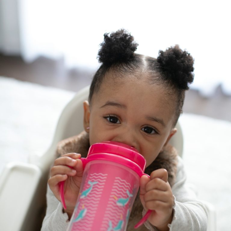 Pack 2 Vasos Térmicos con pajita 300ml 12M+ Rosado