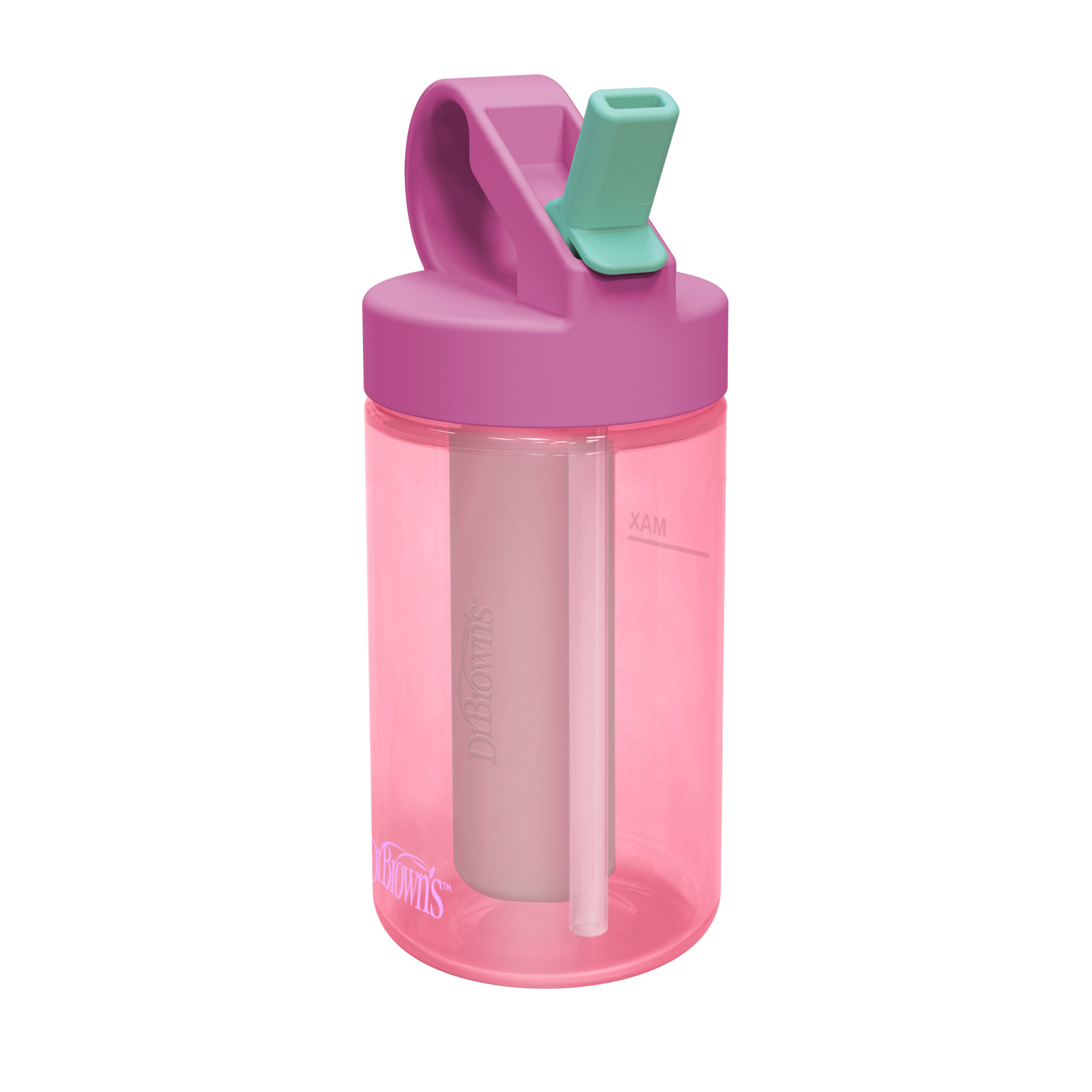 Vaso Deportivo con barra para congelar 335 ml Dr Brown´s Azul y Rosado