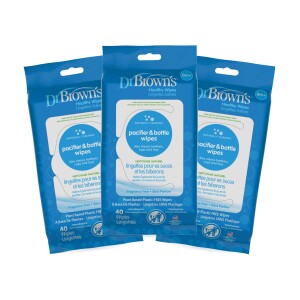 Pack 3 Toallitas Limpieza para Mamadera y Chupetes 40UN Dr. Brown's (imagen del set)
