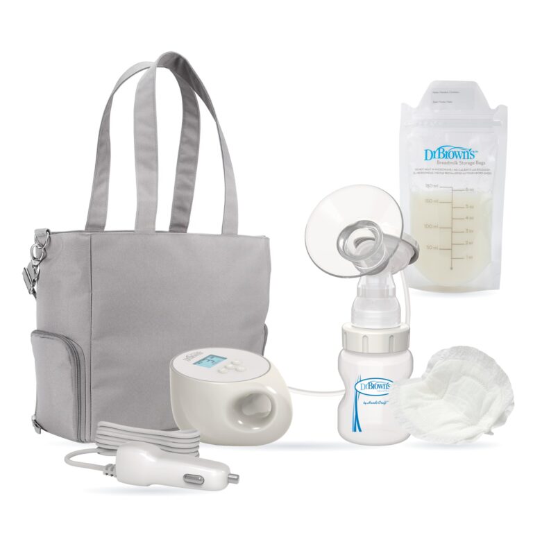 Set Lactancia Eléctrica Completa: Extractor Eléctrico + Adaptador de Auto + Bolso Maternal + Bolsas para Leche Materna + Absorbentes (imagen del set)
